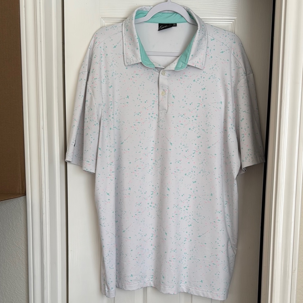 White and Green Classic Polo Shirt